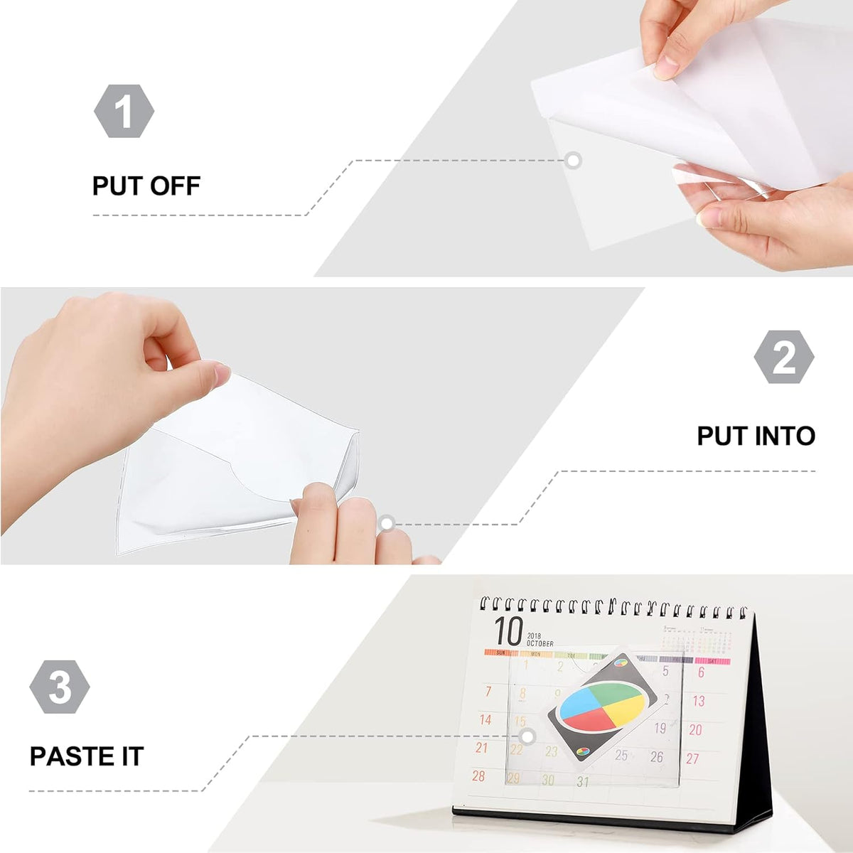 Fainne 240 Pcs Self Adhesive Index Card Pockets with Top Open Clear Plastic Label Holder Bulk for Storage Bins Adhesive Square Index Card Sleeve for Library Office Organizing, 5.12 x 3.74 Inch