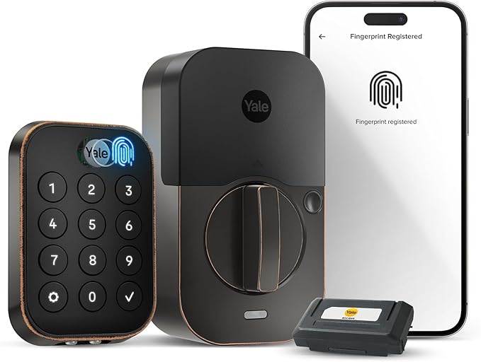 Yale Assure Lock 2 Touch Deadbolt, Oil Rubbed Bronze Key-Free Smart Entry Door Lock with Wi-Fi Connected Touchscreen Keypad and Fingerprint Scanner for Code Entry and Remote Access, YRD430-F-WF1-0BP