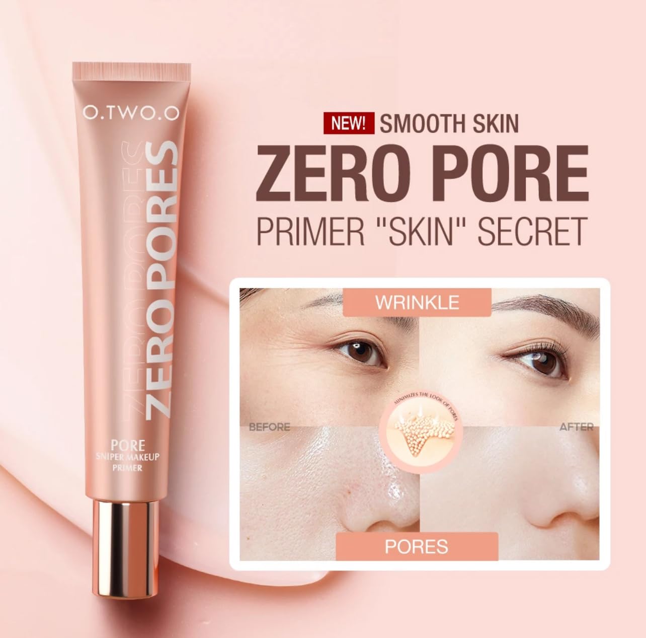 Professional Makeup Primer - Moisturizing, Oil-Free, UV Protection, Pore Minimizing, Wrinkle Smoothing, Long-lasting, Even Tone, Natural Finish
