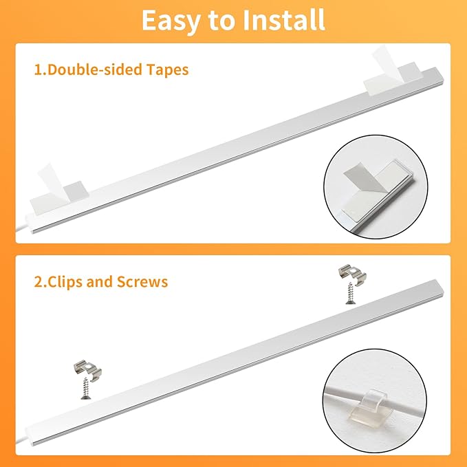 Improved 15.7" Touchless USB Plug-in LED Motion Sensor Under Cabinet Light, Super Bright & Dimmable, Motion Sensor Light Indoor for Kitchen, Cabinet, Closet, Pantry - Cool 2Pack