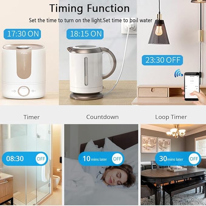 Tuya 4CH WiFi Switch 7-32V Smart Temperature and Humidity Sensor, Dry Contact, Remote Application Control and Monitoring Function, Voice Control, Smart Scene, Compatible with Alexa and Google Home