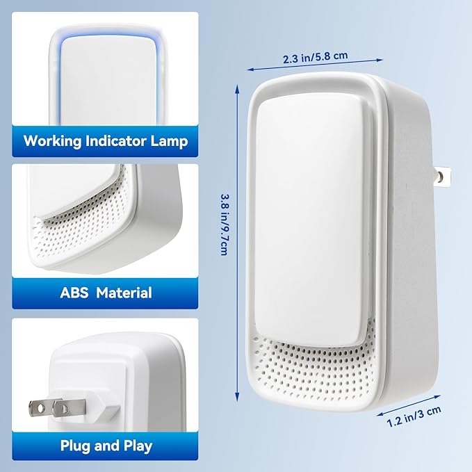 Plug In Air purifier for Home,Negative Ion Air Ionizers Quiet Air Freshener for Bedroom,Office,Kitchen,Mini Portable Ionizer Air Purifiers for Small Space(4)