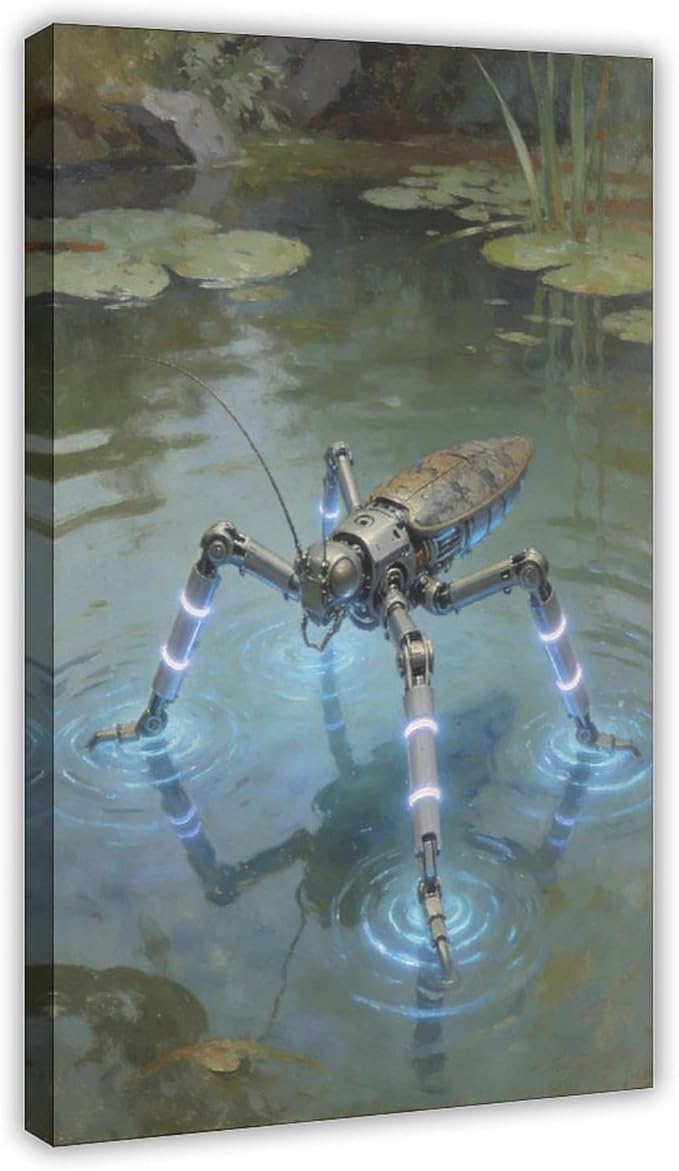 Framed Modern Sci Fi Wall Art for Living Room And Studio Futuristic Minimalist Decor 16x24inch(40x60cm)