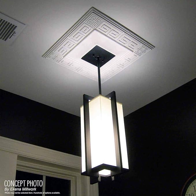 Ekena Millwork CM12BRBMF 12 1/2"OD x 3 7/8"ID x 3/4"P Bradford Ceiling Medallion, Brushed Mahogany