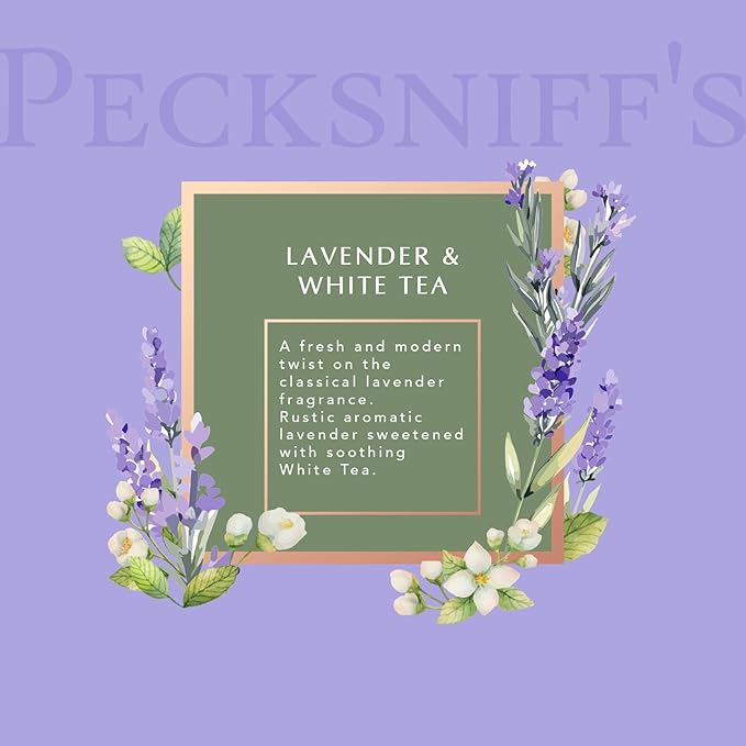 Pecksniff's Classic 100 ml/ 3.3 fl oz Reed Diffuser Set, Lavender & White Tea