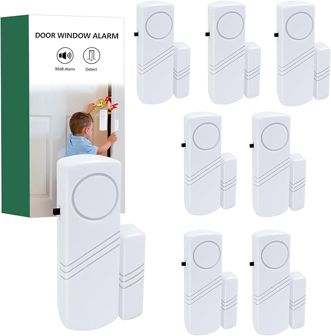 Door Window Alarm, 90DB Door Alarms for Kids Safety, Door Window Burglar Alarm-Window Pool Alarms for Home