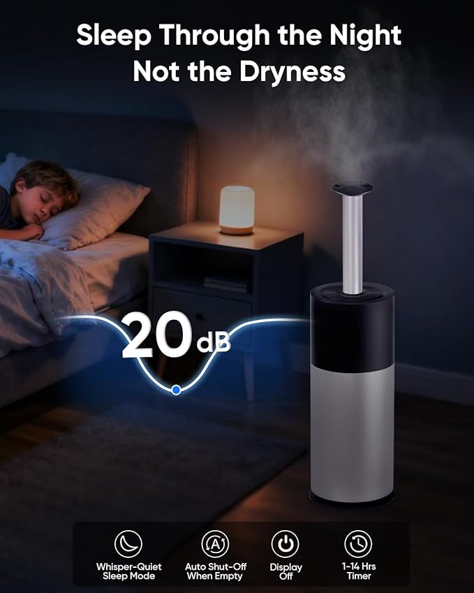 Humidifier Large Room, 16L/4.2Gal Whole House Humidifiers for Home 2000 sq.ft, Ultrasonic Cool Mist Humidifier for Bedroom, Plants, Baby