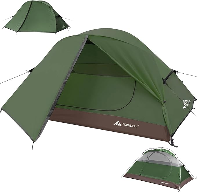 Forceatt Camping Tent 2 Person, Backpacking Tent Waterproof & Windproof, Ultralight Instant Tent with Rain Fly for Camping, Hiking, Outdoor
