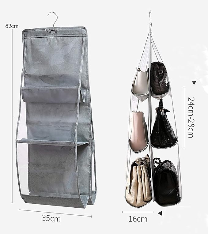 Handbag Storage Hanging Purse Organizer Bedroom Organization Dust-Proof Holder Bag for Wardrobe Closet