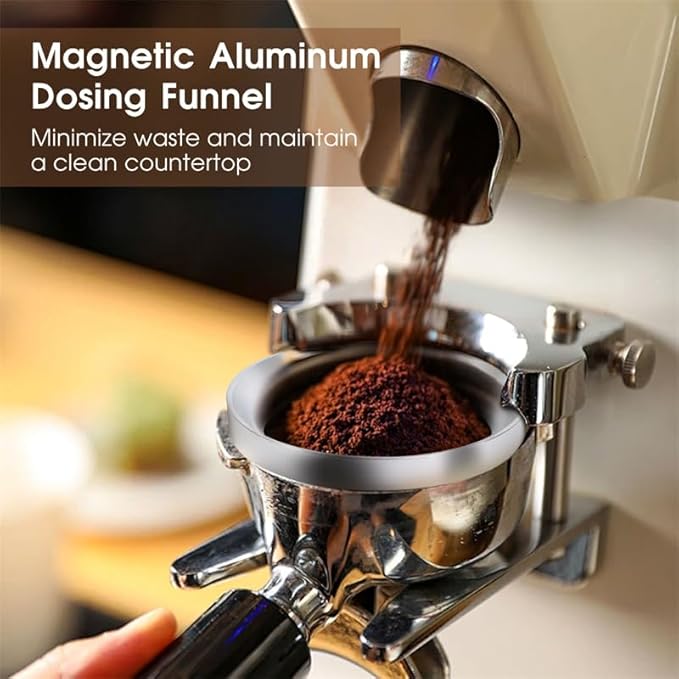Reoszeank 51mm Espresso Accessories Kit, Coffee Distributor and Tamper Leveler, WDT Tool and Dosing Funnel Set Fits Delonghi 51 mm Espresso Machines and Portafilters