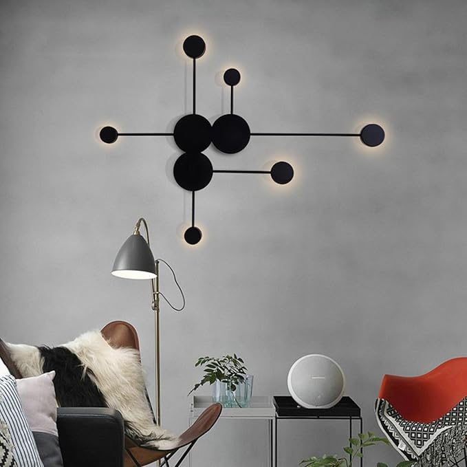 Lights LED Modern Indoor Nordic Circle Background Creatively Decorative Acrylic for Living Room Bedroom