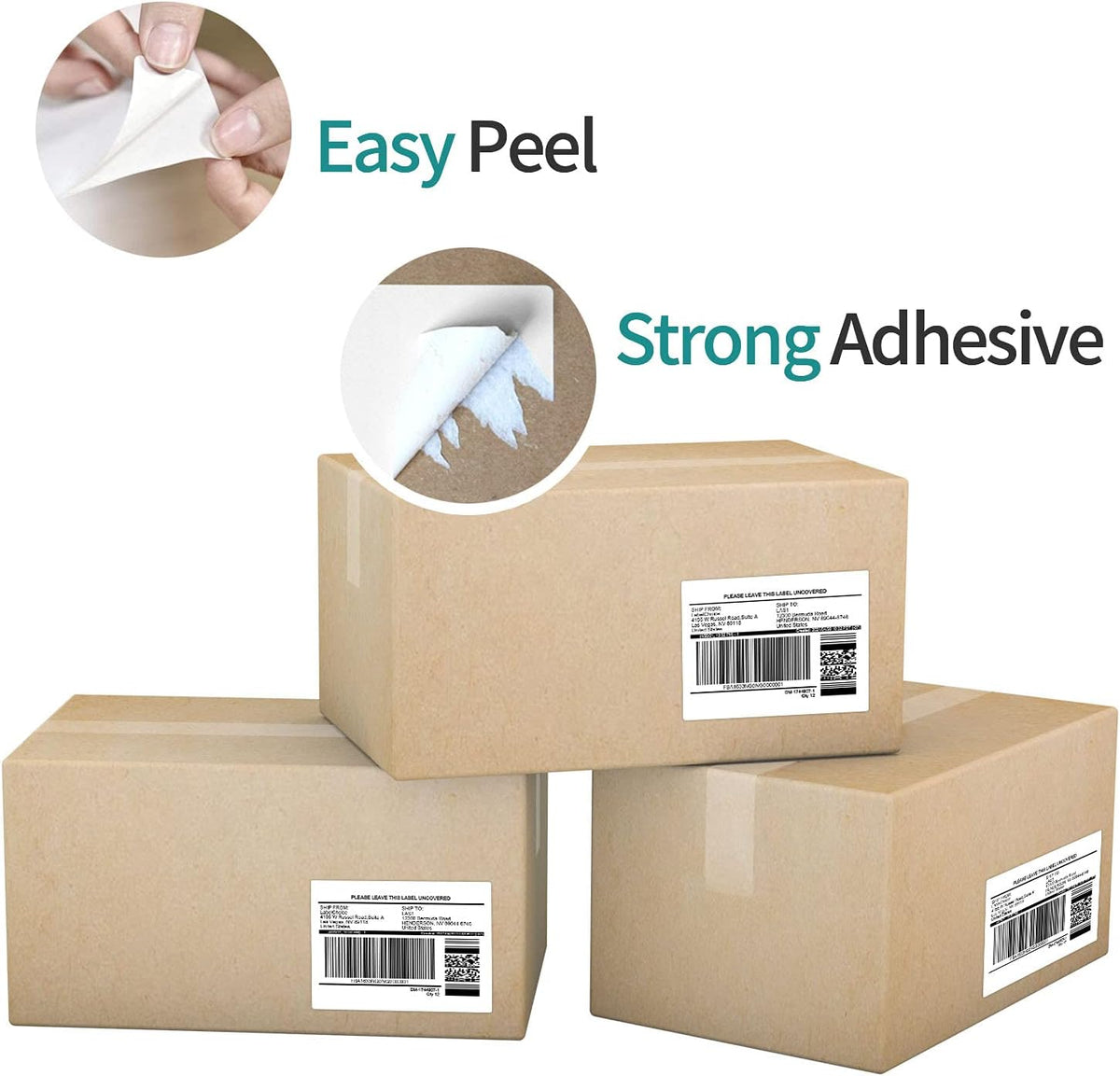 12 Rolls 6000 Pcs 4"x3" 3-Proof Direct Thermal Shipping Labels 1" Core Compatible with Zebra LP2844 ZP450 ZP505 ZD420 GX430T GK420T ZT410 ZD421 and Rollo MUNBYN, 103mmx76mm Thermal Sticker