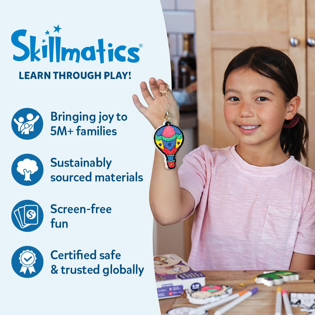 Skillmatics Poke-in Art - Rose Bouquet, Mess-Free Fun for Kids, DIY Wood Craft Kits, Creative Activity, Gifts for Girls & Boys Ages 4, 5, 6, 7, 8, 9, 10, 11, 12