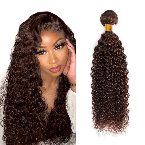 Giginger Bundles Human Hair 18 20 22 Inch Chocolate Brown Jerry Curly Human Hair Bundles Jerry Curly Unprocessed Quick Weave Soft Sewn In Hair Extensions for Black Women