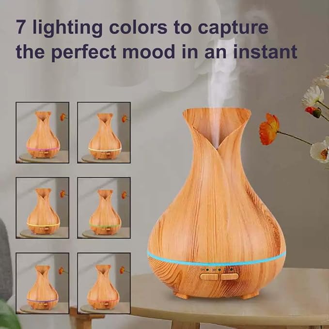 Smart Wi-Fi Essential Oil Diffuser, App and Voice Control Compatible with Alexa, 400ml Aromatherapy Humidifier for Relaxing Atmosphere in Home Office Bedroom