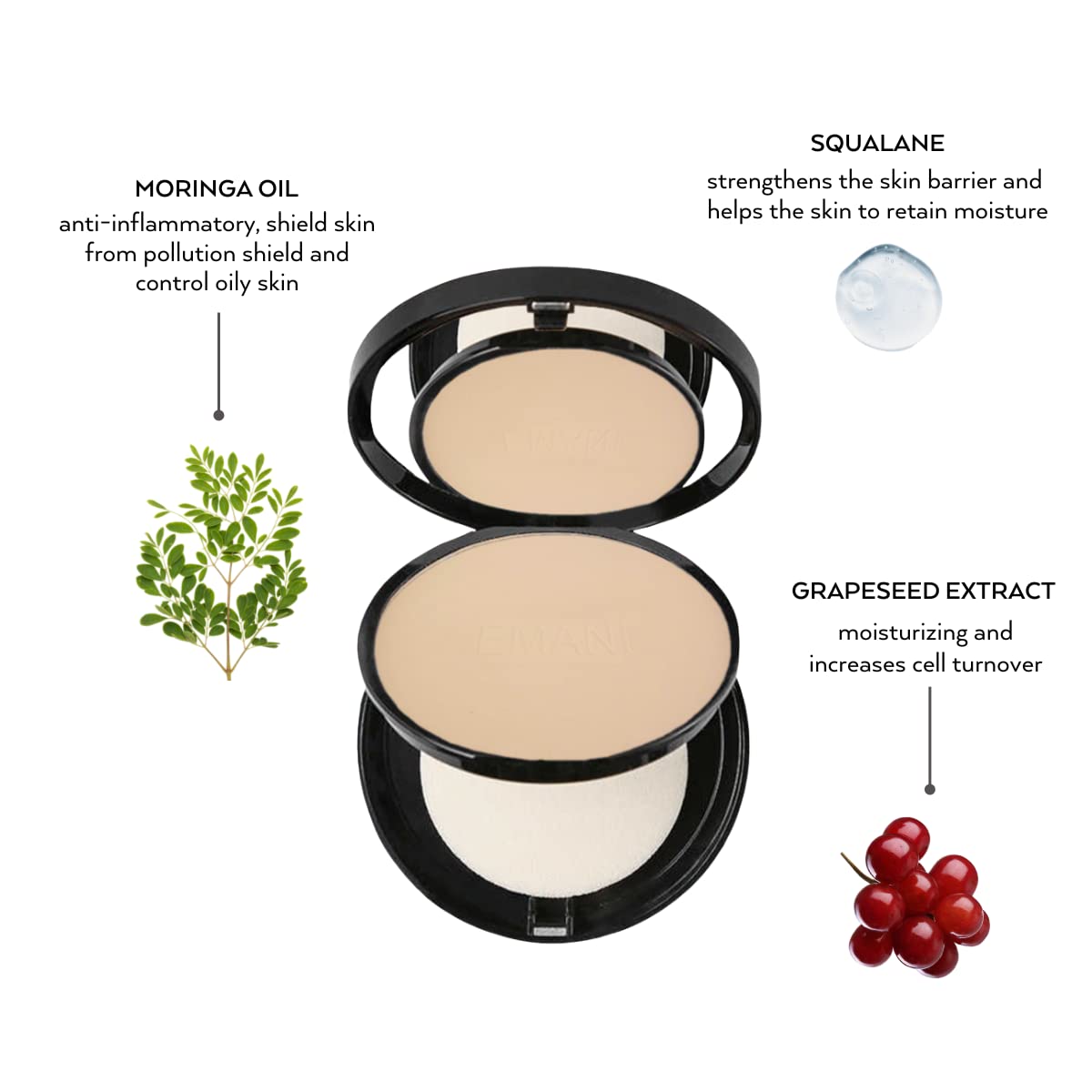 Emani Flex Minerals Pressed Foundation - 292 Golden