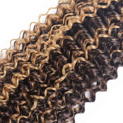P427 Highlight Blonde Human Hair Bundles Curly Wave Bundles Human Hair Blonde 20 22 24 inch Highlight Bundle Human Hair Double Weft 300G Total for Black Women Soft Hair Extensions