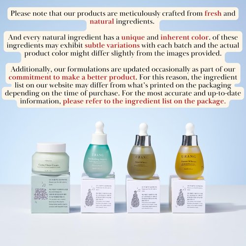 URANG Yuja Vita Ampoule | Organic Certified | Contains Organic Yuja Water, Yuja Essential Oil, & Alpha-Bisabolol | Supports Tone Up & Blemish Minimizing Treatment | 1.18 Fl oz