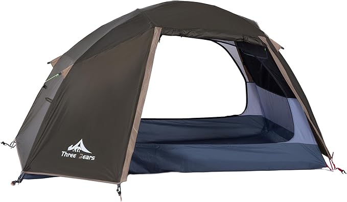 ThreeBears 2-Person Camping Tent, Waterproof & Windproof Lightweight Backpacking Tent for Hiking, Camping, Mountaineering & Travel - Durable & Easy Setup