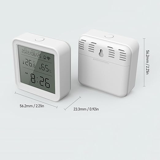 LiebeWH WiFi Temperature Humidity Monitor Smart Room Thermometer Indoor with Tuya APP Control Digital Hygrometer Remote Data Export for Home Basement Bedroom
