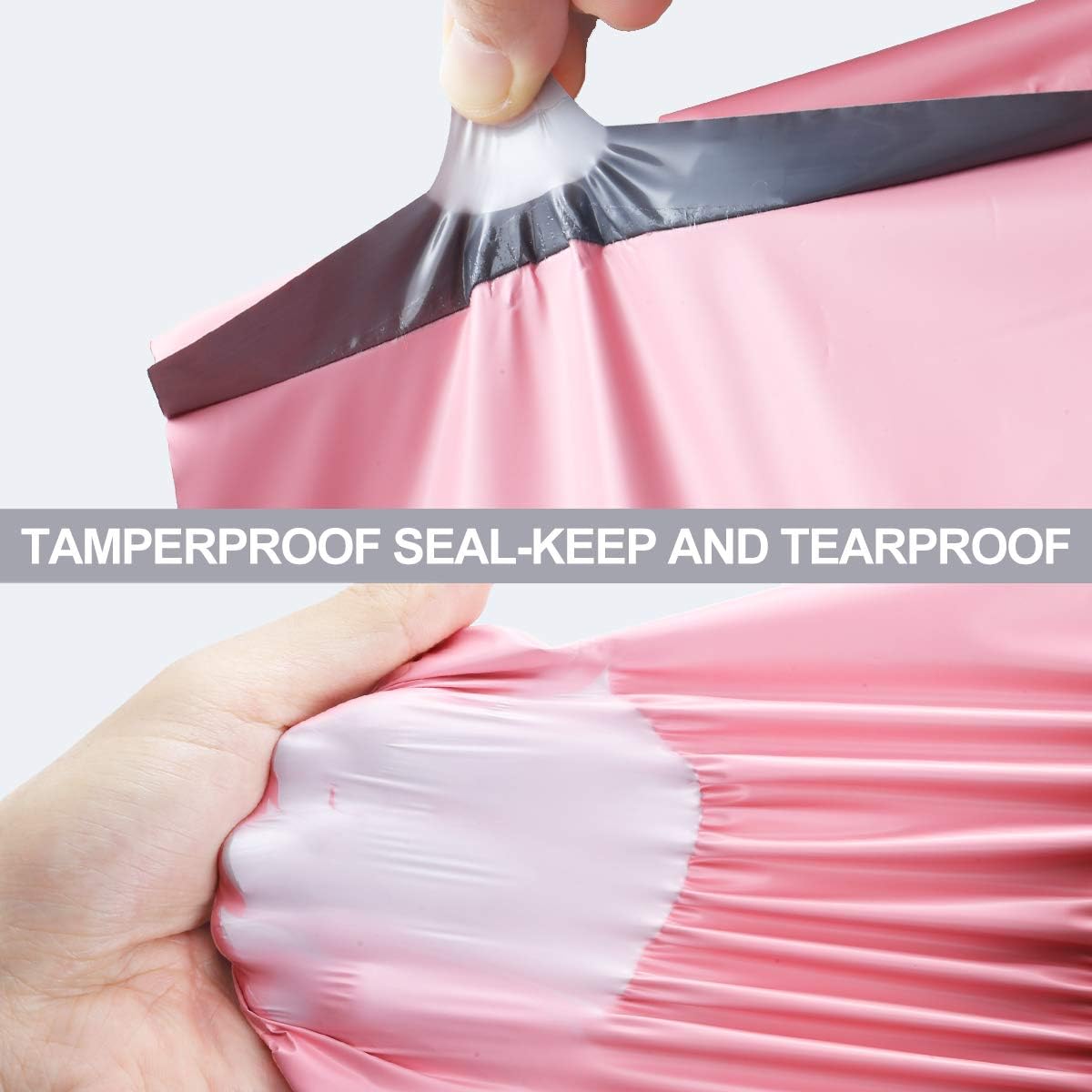 UCGOU Poly Mailers 10x13 Inch Light Pink 100 Pack Shipping Bags #4 Strong Mailing Envelopes Boutique Packaging Postal Self Seal Adhesive Waterproof and Tear Proof Small Business for Clothes Books