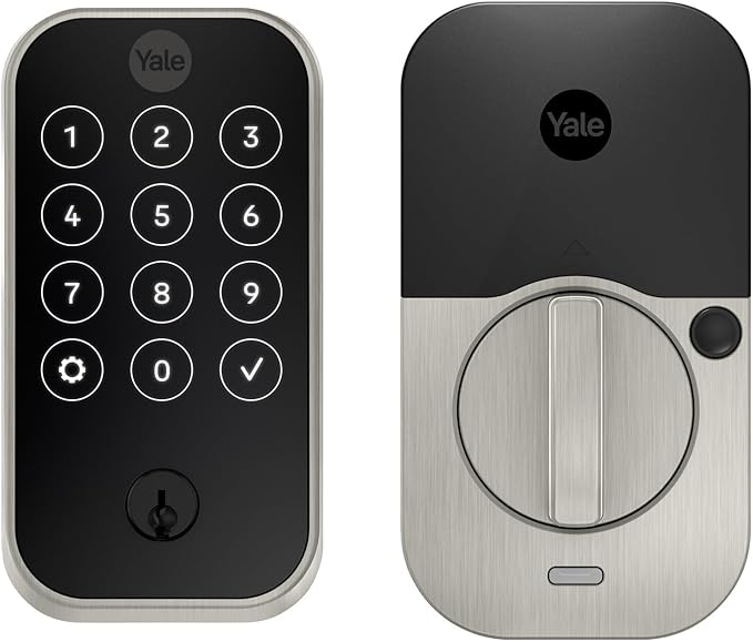 Yale Assure Lock 2 – Satin Nickel Smart Lock for Front Door with Keypad and Adjustable Entry Codes (No Wi-Fi) and Deadbolt – Secure Keyless Entry Door Lock, YRD420-BLE-619
