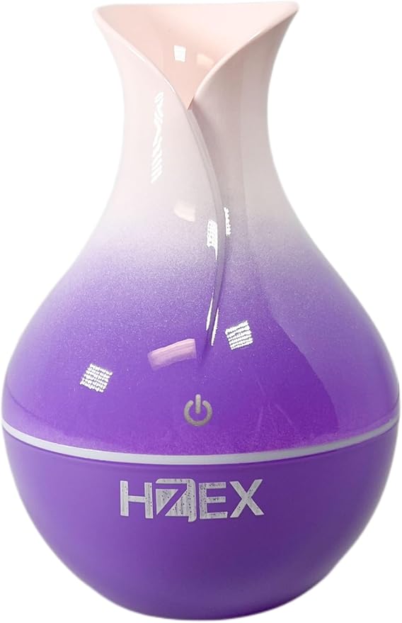 Spiral Essential Oil Diffuser with 7 Color Changing Lights and 5V USB Cable for Home Office, 130ml Mist Humidifier Silent Aroma Diffusers, Variant Colors (Orchid)
