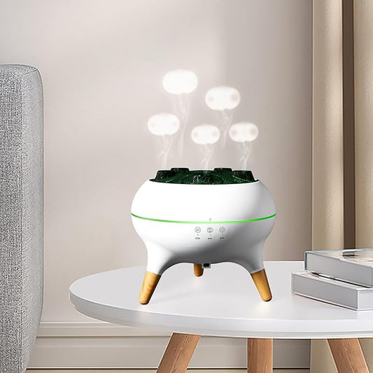 Dynamic Jellyfish Humidifier, 7 Color-Changing LED Lights, 2 Modes Fire Mist Waterless Auto Shut Off Aromatherapy Diffuser, Remote Control Humidifier for Bedroom, Office, Yoga, Gifts
