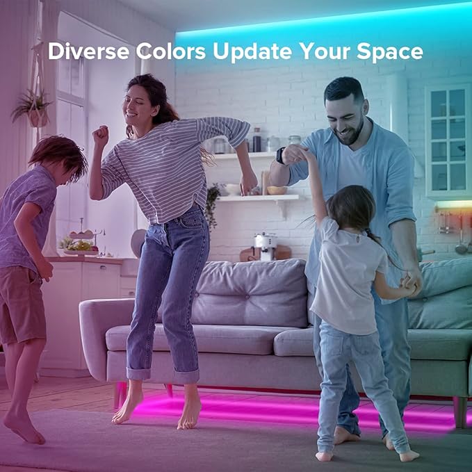 BTF-LIGHTING RGBW Bluetooth Music APP 32.8FT LED Strip Lights RGB+Warm White 3000K 4 Colors in 1 LED Color Changing Lights Strip for Bedroom, Desk, Home Decoration, with Remote and 12V Power