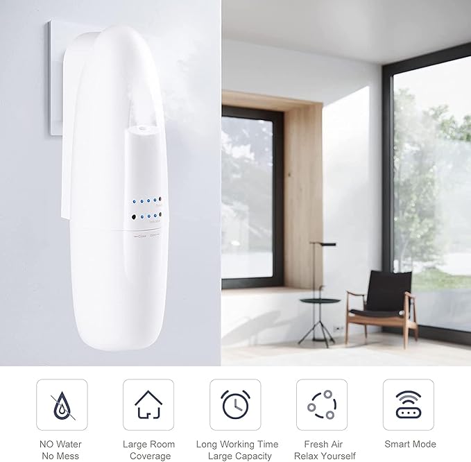 Di’Aroma Waterless Diffuser Plug in – Professional Nebulizing Essential Oil Diffuser for Home Fragrance – Up to 500 sq ft Scent Coverage – No Heat, No Water – Air Freshener for Home, Office & Spa