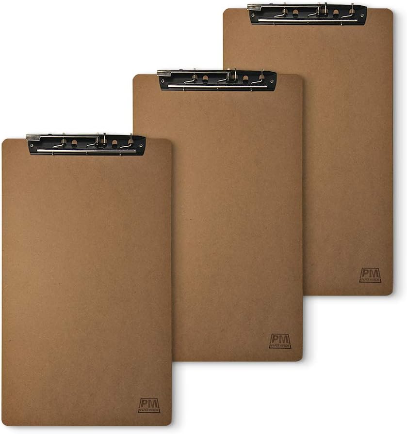 Paper Merlin Ledger Clipboards 19'' x 11'' - MDF 11x17 Clipboard with Large Clip Extra Writing Space for Your Paper (3 Pack)