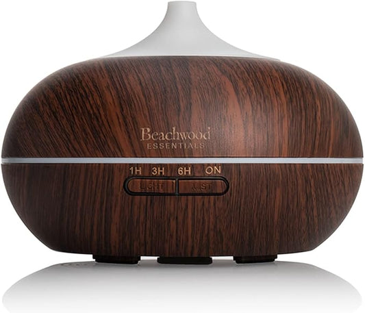 Ultimate Ultrasonic Aromatherapy Diffuser for Essential Oils - Therapeutic Grade, Helps You to Relax - 3 Timer & 7 Ambient Light Settings - Up to 16 Hours of Use - Cherry, 300mL