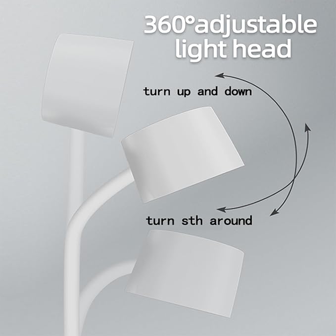 All-in-One Bedside Lamp with Wireless Charger, Digital Clock, Bluetooth Speaker & Adjustable Lighting - 15W Fast Wireless Charging, Dimmable 3 Color Modes, Flexible Gooseneck,HYT-1772 White.