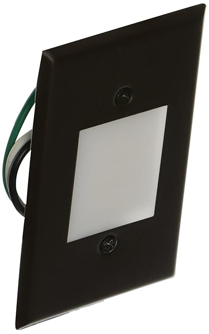 Elco Lighting ELST66BZ 120V LED Mini Step Light with Smooth White Acrylic Lens