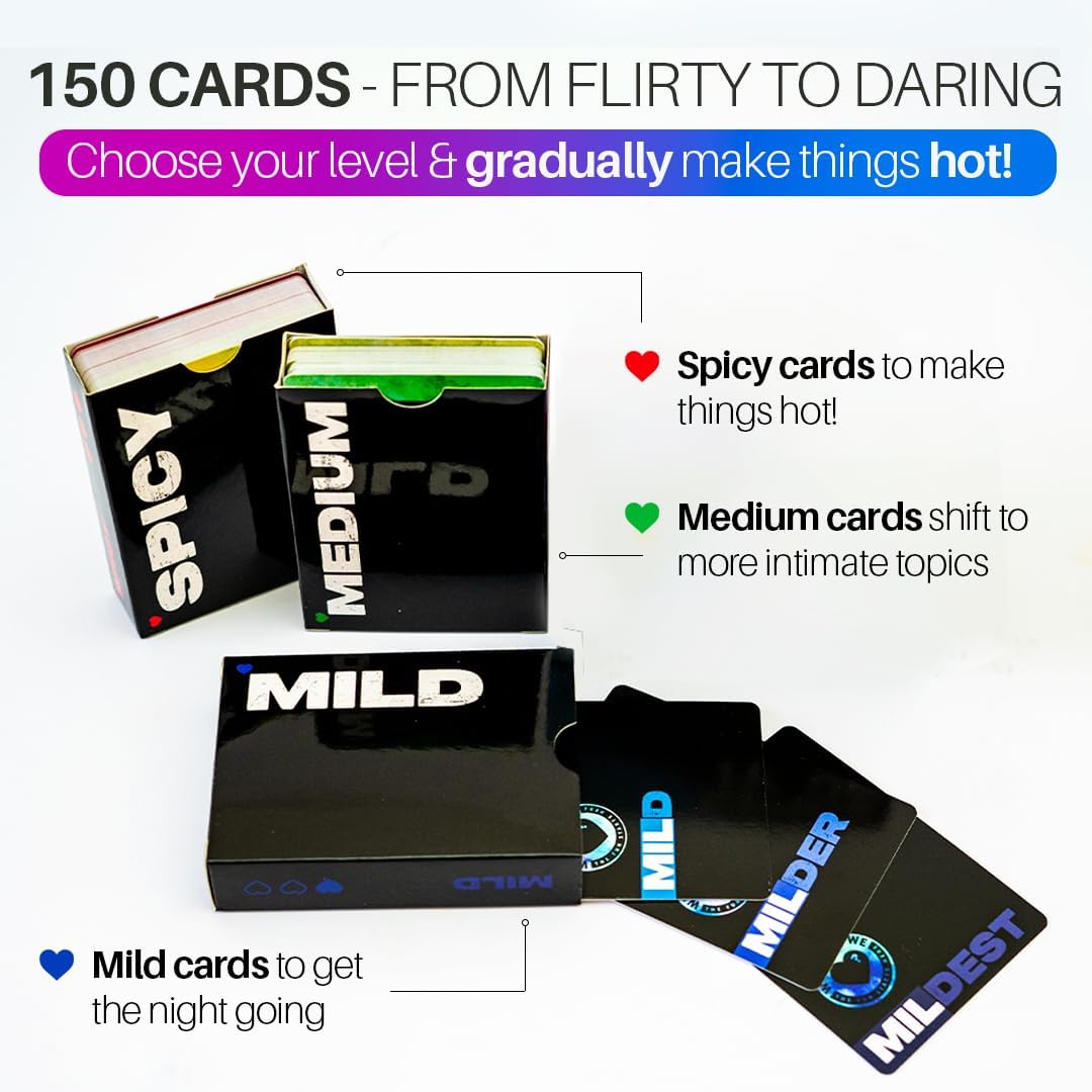 Why Don't We - Spice IT UP - Super Fun Couples Games for Date Nights: 150 Cards with Conversations, Spicy Dares & More - Best Date Night Games for Couples - Romantic Adult Couple Game