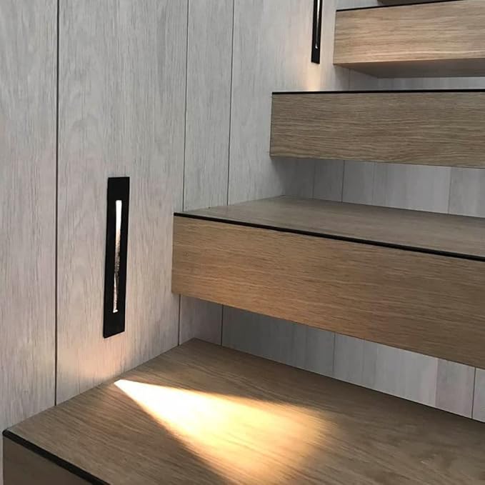 3W Recessed Led Stair Light AC85-265V Indoor IP20 Outdoor IP65 Corner Wall Lights Stairs Step Stairway Hallway Staircase Lamp,Modern Wall Sconces