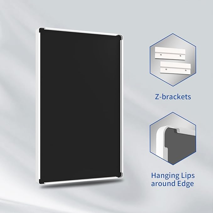 WEER White Bathroom Mirror 55X30 Inch, Rounded Rectangle White Metal Frame Mirror, Matte White Bathroom Vanity Mirror with Tempered Glass, Anti-Rust, Hangs Horizontally or Vertically