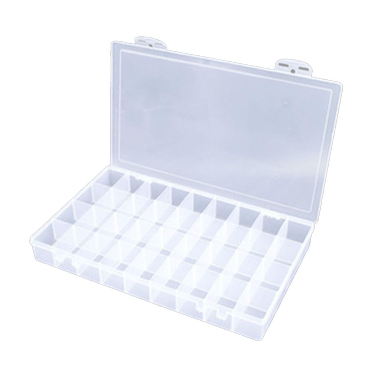 Feadily 1PCS 36 Grids Large Plastic Organizer Box with Dividers, Compartment Organizer Box for Nail Accessories/Screw/Sewing Arts and Oil Paint, Bead Storage Containers 14.9" x 9.2"" x 1.9"" (Clear)"