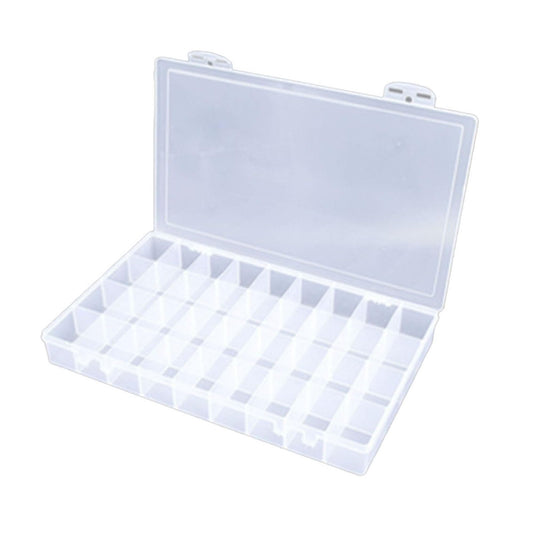 Feadily 1PCS 36 Grids Large Plastic Organizer Box with Dividers, Compartment Organizer Box for Nail Accessories/Screw/Sewing Arts and Oil Paint, Bead Storage Containers 14.9" x 9.2"" x 1.9"" (Clear)"