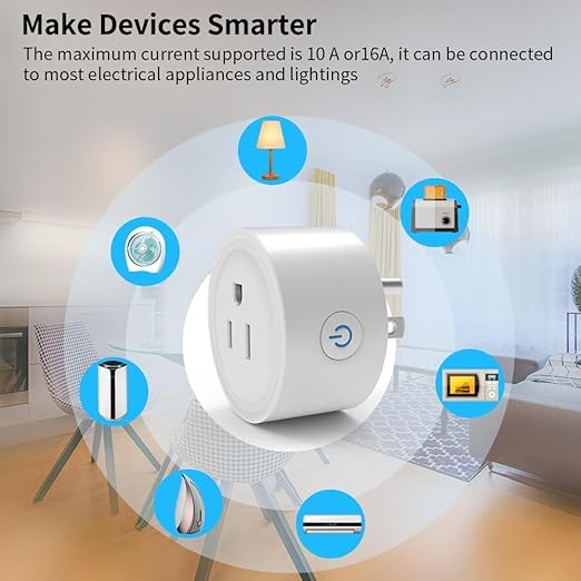 WiFi Smart Plug | Smart Outlet Compatible with Alexa & Google Home | Timer & Remote Control Smart Switch | No Hub Required 2.4GHz (4)