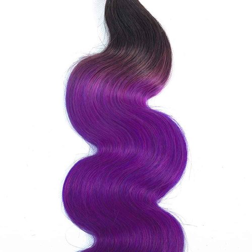 Habiliana Bundles Human Hair 16 18 20 Inch Body Wave T1B Purple Human Hair Bundles 11A Unprocessed Brazilian Virgin Quick Weave Hair Extensions for Black Women