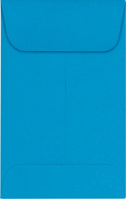 LUXPaper #1 Coin Envelopes | 2 1/4" x 3 1/2" | Pool Blue | 80lb. Text | 50 Qty