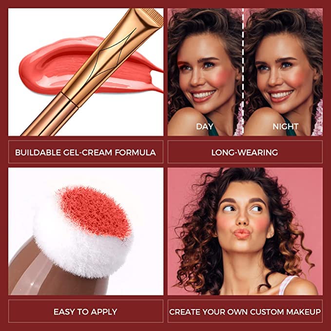 Blush Dreams Contour Beauty Wand, Liquid Face Concealer Contouring Stick with Cushion Applicator, Long Lasting Smooth Natural Matte Finish, Lightweight Blendable Super Silky Cream Contour Stick (Contour Stick)