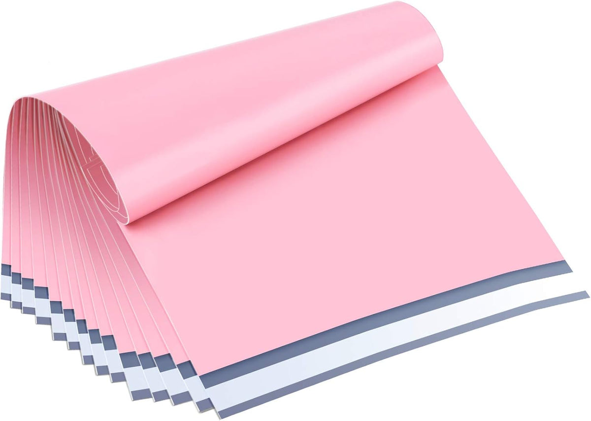 UCGOU Poly Mailers 19x24 Inch Light Pink 100 Pack Extra Large Shipping Bags Strong Thick Mailing Envelopes Self Seal Adhesive Waterproof and Tear Proof Boutique Postal for Clothing Quilt and More
