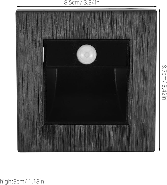 OUNONA Motion Sensor Led Recessed Step Light Durable Indoor Outdoor Lighting for Stairs Hallways Aisles and Decks Automatic Activation for Enhanced Safety and Convenience