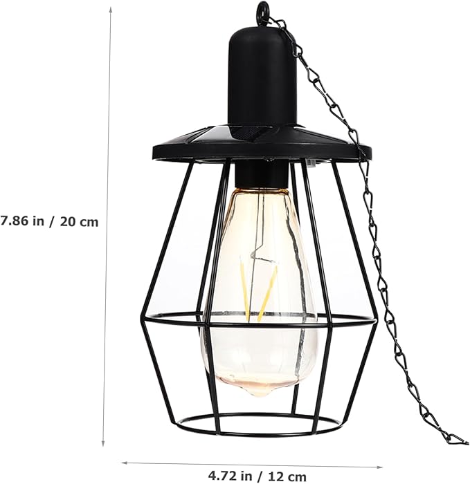 Retro Solar Hanging Lamp Wrought Iron Garden Light for Outdoor Decor Landscape Illumination for Patios and Courtyards Creative Design High Brightness