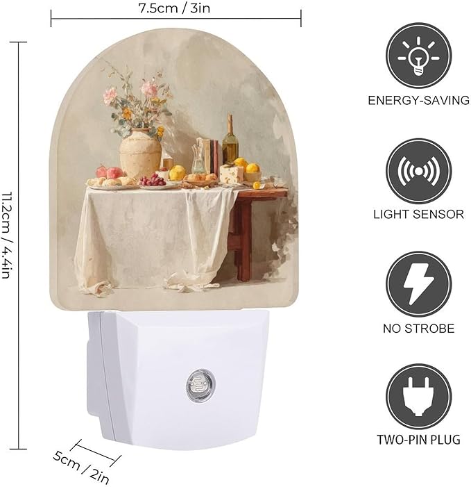 Plug in Night Light with LED & Smart Light Sensor, The Ideal Home Auto-On/Off Night Lights Plug Into Wall for Bedroom, Bathroom, Hallway, Stairway