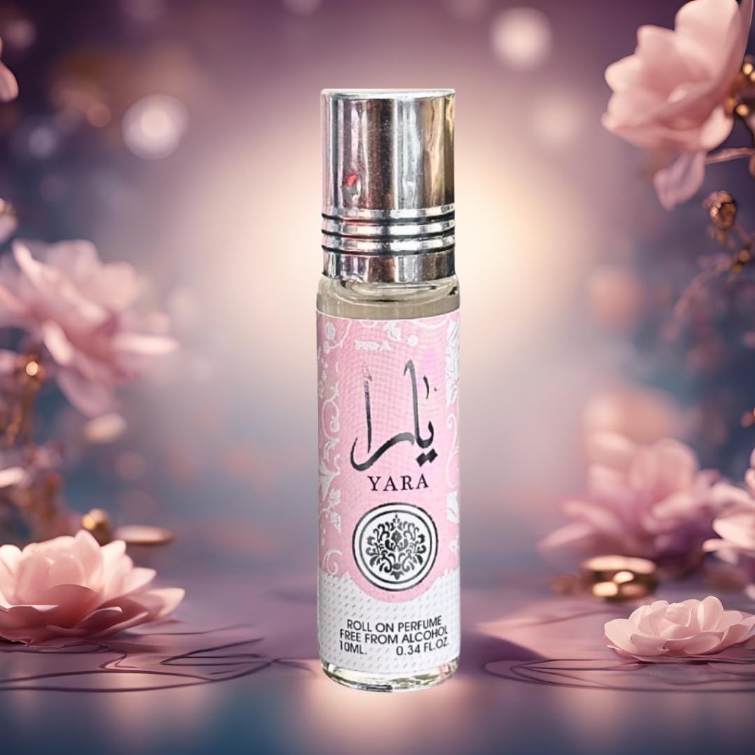Lattafa Yara 2-piece Fragrance Bundle for Women (3.4 Oz Eau de Parfum Spray + 0.34 Oz Concentrated Perfume Oil)