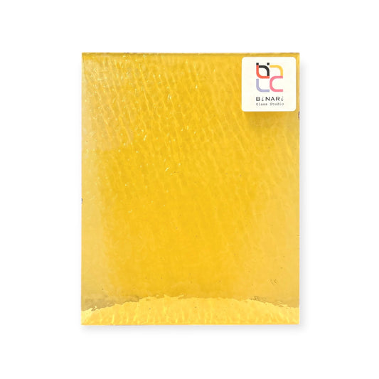 Wissmach Stained Glass Sheet: Light Amber English Muffle (8"x12""-1 Sheet) | Curated by BiNARi Glass Studio"