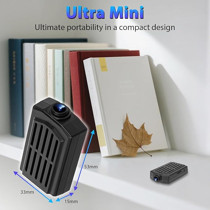 64GB Mini Security Camera,1080P Nanny Video Cam Dome Camera with Motion Detection, 3H Battery for Pet/Nanny Surveillance(Not WiFi)